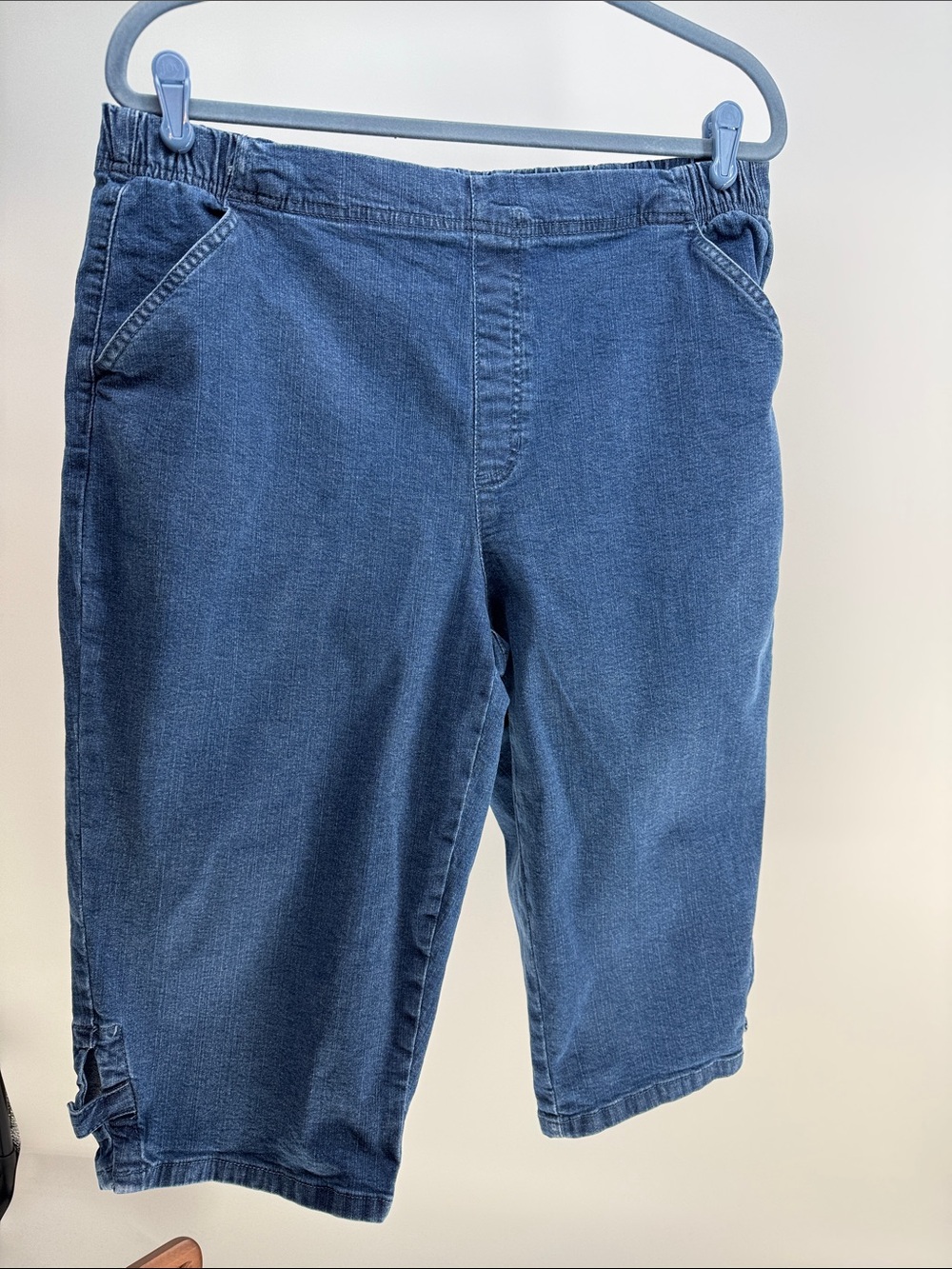 croft & barrow Dark Blue Pull-On Denim Bermuda Shorts